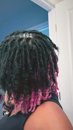 #locs Loc Dye Styles, Locs Hairstyles With Color, Hair Dye Ideas Dreads, Peekaboo Locs Brown, Locs Colors Ideas, Colors For Locs, Locs Hairstyles Dyed, Pb J Hair Color Locs, Locs With Dyed Ends