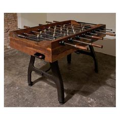 an old foosball table is shown in this image