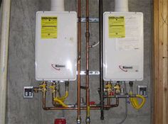 two water heaters are connected to each other