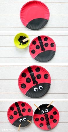 paper plate ladybug craft for kids to make