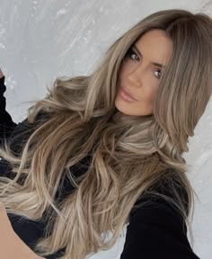 Bronde 2024 Hair, Bronde Balayage For Dark Hair, Brunette Hair With Blonde Extensions, Dark Roots To Blonde Balayage, Dark Blonde Hair Extensions, Blonde Balayage Black Women, Light Brown Long Hair, Light Brown Hair Styles, Brown Hair Styles