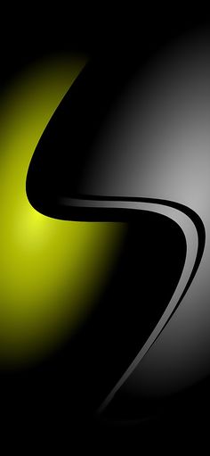 an abstract black and yellow background with curves