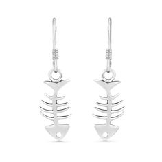 PRICES MAY VARY. Material: Sterling Silver | Trademark: Stamped 925 Finish: Shiny, Polished | Style: Trendy, Animal, Fish Bone, Fashion, Handmade Weight: 1.1 grams | Overall measurements: 8 mm (0.31 in) wide x 29 mm (1.14 in) long, including hooks Earring Type: Pierced Dangle | Closure: Fish Hooks Item comes with original AERAVIDA jewelry packaging card. Perfect for gift giving to someone special or keep for yourself! Add a chic and stylish accessory to your wardrobe with these unique earrings f Bone Fashion, Packaging Card, Earrings Casual, Fish Skeleton, Polished Style, Casual Earrings, Fish Hooks, Earring For Women, Silver Dangle Earrings