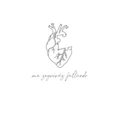 a black and white drawing of a heart with the words, me segurerias fatland