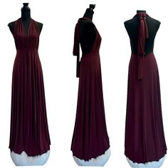 Arroh & Bow Maroon Burgundy Halter Infinity Maxi Dress Sz S Excellent Condition. Can Be Worn In Many Ways. Handmade Infinity Bridesmaid Dresses By Arroh & Bow. Dresses Are Handmade In Canada From High Quality Soft-Matte Satin Jersey And Are Draped In Just The Right Way So That They Flow Away From The Body And Do Not Perfect For Christmas Party, New Year’s Eve, Valentine’s Day, Vegas, Clubwear, Formal Events, Date Night, Wedding Guest, Cocktail Party Or Any Other Special Occasion. May Be Slight Difference In Colour Due To Lighting. Measurements Are Approximate. Bundle More Through My Closet To Save On Shipping. New To Poshmark? Earn $15 When You Sign Up With My Code: Americ Bow Dresses, Infinity Dress Bridesmaid, Party New Year, Night Wedding, Matte Satin, New Year’s Eve, Not Perfect, Dress With Bow, Red Purple