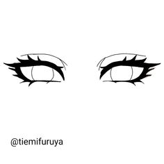 black and white drawing of eyes with the caption'ottemfurya '