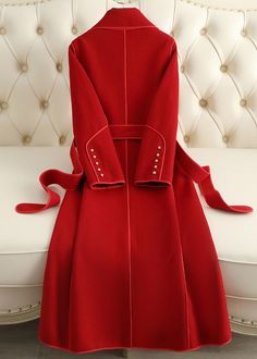 Red Long Coats For Women, Full Length Coats For Women, Evening Coats Women, Red Coats, Long Winter Coats Women, Coat Check, Long Jackets For Women, Womens Dress Coats, Red Trench Coat