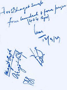 an autographed handwritten note with handwriting on it