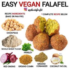 vegan falafel recipe with all the ingredients