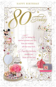 a birthday card with an image of minnie mouse