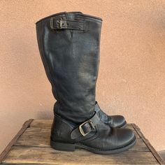 223-S1271 Frye Veronica Slouch Tall Boot. Style#77605. Made In Mexico. Riding-Style-Pull On Boot. Preowned. Please Refer To Pics For Any Wear. Shaft Height 14”. Size 6. Frye Veronica Tall Boots, Frye Veronica, Boot Style, Tall Boot, Pull On Boots, Frye Shoes, Tall Boots, Shoes Heels Boots, Shoes Women Heels