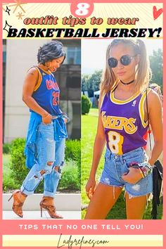 Women Basketball Game Outfits, Female Jersey Outfit, Nba Outfits For Women, Millennium Tour Outfit Ideas, How To Wear Basketball Jersey Women, Styling A Basketball Jersey, Basketball Jersey Outfit Girl, Women Jersey Outfit, Jersey Party Outfit College