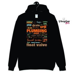 a black hoodie with the words barbecue written in different languages and colors on it