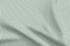 a green and white striped shirting fabric