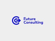 the logo for future consulting, which is designed to look like an arrow and has blue letters