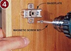 the screwdriver is attached to the door handle and has instructions on how to use it