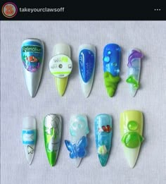 Frutiger Aero Nails, Balkan Summer, Slay Nails, Mail Inspo, Frutiger Aero, Really Cute Nails, Kawaii Nails, Dream Nails, Funky Nails