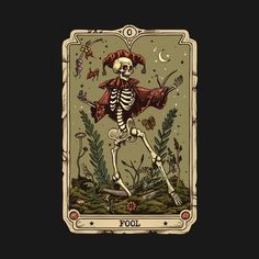 a skeleton with a red cape is standing in the grass