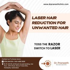 Laser Hair Reduction for Unwanted Hair - Dr. Praneeth Clinic Letterhead Design Inspiration, Hair Laser, Beauty Skin Quotes, Digital Fashion Illustration, Laser Clinic, Laser Clinics, Hair Treatments