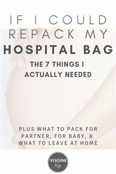 a pregnant woman's stomach with the words if i could replace my hospital bag, the 7 things actually needed