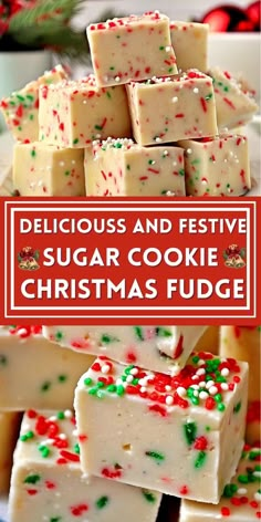 delicious and festive sugar cookie christmas fudge