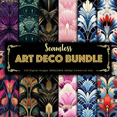 the art deco bundle includes 20 digital images