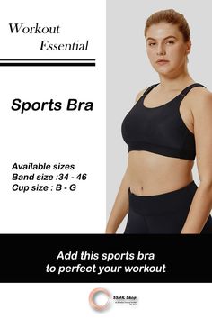 Introducing our Front Adjustable Wireless Full Cup Sports Bra – the ultimate combination of comfort, support, and style for your active lifestyle! Plus Size Online Shopping, Plus Size Sportswear, Plus Size Sleepwear, Workout Essentials, Padded Sports Bra, Plus Size Bra, Online Shopping For Women, Cup Design, Sports Bra Sizing