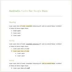 the google docs page is shown in green and yellow, as well as an image of