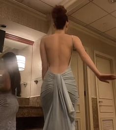 Long Dress Outfit, Backless Outfits, Backless Outfit, Backless Dresses, 일본 패션, Backless Evening Dress, Light Sky Blue, Preppy Dresses, Dress Backless