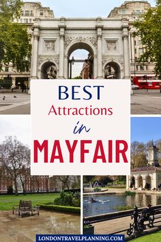 the best attractions in mayfair, england with text overlay that reads best attractions in mayfair