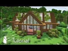 Simple Spruce Greenhouse | Minecraft Tutorial - YouTube Greenhouse Minecraft Tutorial, Cute Minecraft Greenhouse Ideas, Glasshouse Minecraft Ideas, Sunroom Minecraft, Minecraft Greenhouse Blueprints, Minecraft Greenhouse Tutorial, Green House Minecraft Ideas, Spruce Minecraft Builds, Spruce Wood House Minecraft