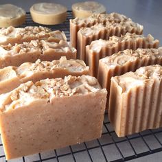 Honey & Oat Cold Process Soap with Beeswax (a batch for learning) Honey Oatmeal Soap Cold Process, Cold Process Tallow Soap Recipe, Oat Soap Recipe, Oat Skincare, Natural Tinctures, Beeswax Soap Recipe, Oat And Honey Soap