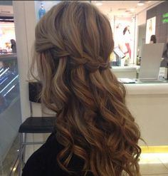 Waterfall Braid Hairstyle, Winter Hair Care, French Braid Hairstyles, Waterfall Braid, Fancy Hairstyles, Formal Hairstyles, Braids For Long Hair, Wedding Hair And Makeup