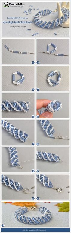 the instructions for how to make an origami necklace with beads and feathers on it