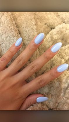 Nov 19, 2013 - This Pin was discovered by Maricela Molina. Discover (and save!) your own Pins on Pinterest Baby Blue Acrylic Nails, Oval Acrylic Nails, Light Blue Nails, Baby Blue Nails, Beauty Hacks Nails, Blue Acrylic Nails, Almond Shape Nails, Almond Acrylic Nails