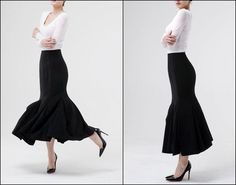 Women Woolen Fishtail Skirt / Long Skirt – Ofelya Boutique Long Maxi Skirt, Skirt Measurements, Fishtail Skirt, Long Maxi Skirts, Skirt Long, Red Wool, Long Maxi, Small Waist, Sewing Tips