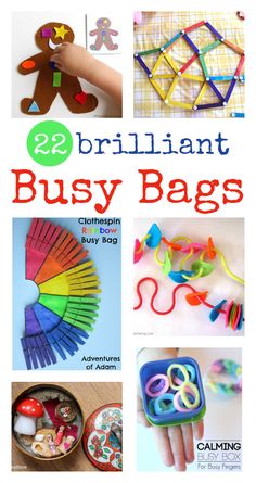 the top ten brilliant busy bags for toddlers to use in their crafts and activities