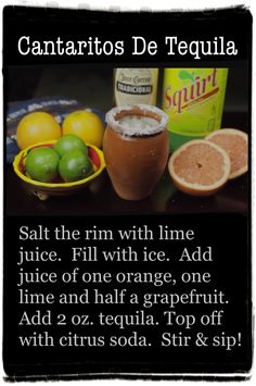 the ingredients for this drink include oranges and limes