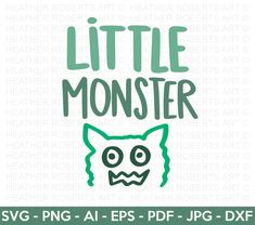 the little monster svg file is shown in green