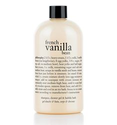 French Vanilla Bean, Philosophy Products, Freetime Activities, Vanilla Smell, Vanilla Bean Ice Cream, Avon Products, Etude House, Body Cleanser, French Vanilla