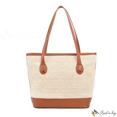 Bird in Bag - Bag female new fashion straw large-capacity women's handbags handbag shoulder bag Chic Large Capacity Straw Shoulder Bag, Beige Large Capacity Straw Bag For Daily Use, Beige Straw Bag Large Capacity For Daily Use, Beige Straw Shopping Bag, Spring Straw Satchel Shoulder Bag, Straw Satchel Shoulder Bag For Spring, Trendy Straw Shoulder Bag For Daily Use, Large Capacity Straw Shoulder Beach Bag, Large Capacity Straw Beach Shoulder Bag