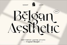 the font and typeface for belgan aesthetic