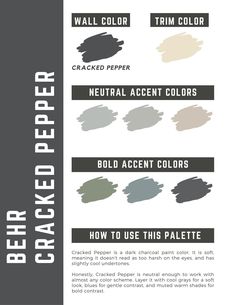 an info sheet with different shades of paint