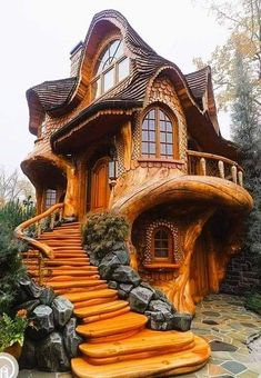 Fairy Tale Homes, Fantasy Cottage, Fairy Tree Houses, Magical House, Storybook Homes, Earth Sheltered, Indoor Trees, Secret Rooms, Earthship