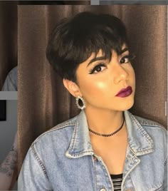 Capture the best you Straight Pixie Haircut, Short Undercut Hairstyles For Women, Short Undercut Hairstyles, Pixie Haircut With Bangs, Short Pixie Hairstyles, Undercut Hairstyles Women, Haircut For Round Faces, Purple Pixie, Short Undercut