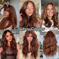 Brunette Turned Redhead, Brown Orange Hair, Cowboy Copper Hair, Cowboy Copper, Brown Hair Looks, Ginger Hair Color, Copper Hair Color, Hair Color Auburn, Hair Color And Cut