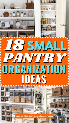 18 Best Small Pantry Organization Ideas That Actually Work - The Girly System Organizing Kitchen Pantry Ideas, Top Shelf Pantry Organization, Organizing A Pantry Closet, Queen Bedroom Ideas Small Spaces, How To Organize A Small Kitchen With No Pantry, Small Pantry Organization Ideas Shelves, Small Kitchen Pantry Ideas, Pantry Shelf Organization, Small Closet Pantry