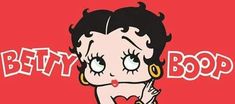 betty boop is sitting down with her hand on her hip