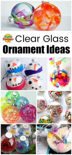 clear glass ornament ideas for kids to use in crafts and diy projects