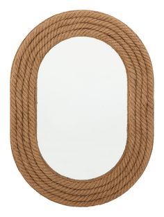 a round rope mirror on a white background